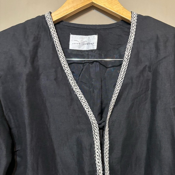 JAPON ET CHINE Vintage Linen Ramie Blazer Jacket - Picture 3 of 7